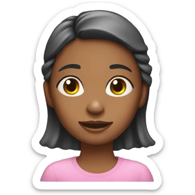 Girl with face wash sticker