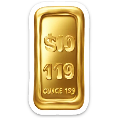 bar price one ounce of gold sticker
