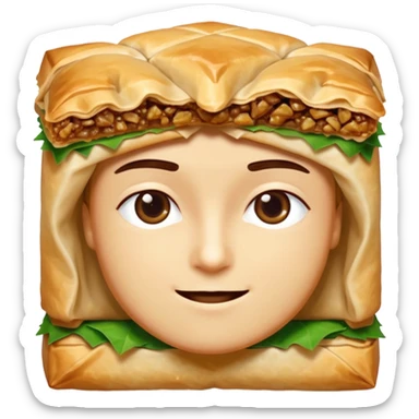 Baklava yiyen baklava sticker
