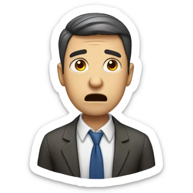 male teacher crying sticker