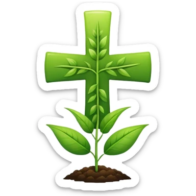 agriculture symbol with a plant or field combined with a medical cross sticker