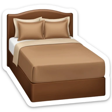 brown bed linen sticker