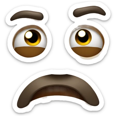 Annoyed funny face  sticker