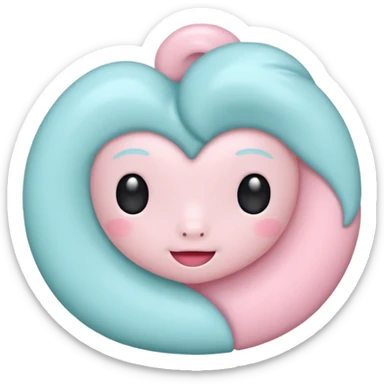 Create a cute, small 3D sticker in a realistic digital illustration style, with soft textures and pastel colors. Object
 sticker