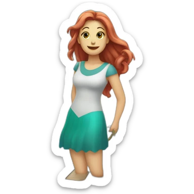 Un fond de la mer avec une sirène sur une piere sticker