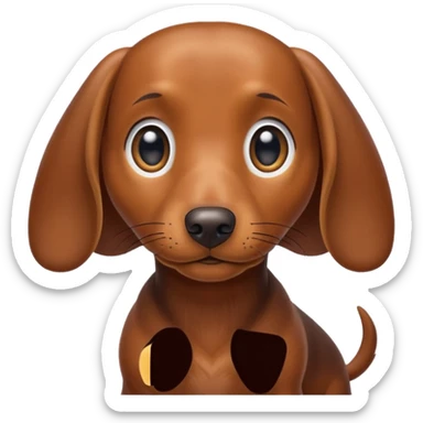 brown dachshund sticker