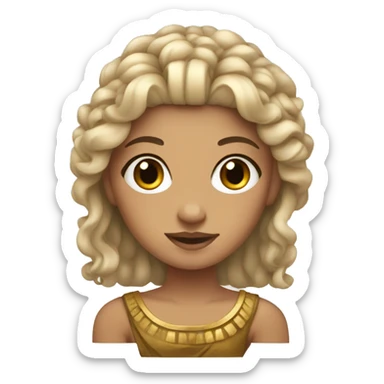 girl with ancient greek hairstyle and dress sticker