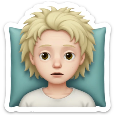 Persona enferma con cara de enferma  sticker