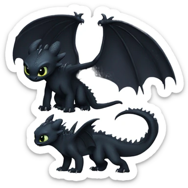 Night Fury Toothless dragon sticker