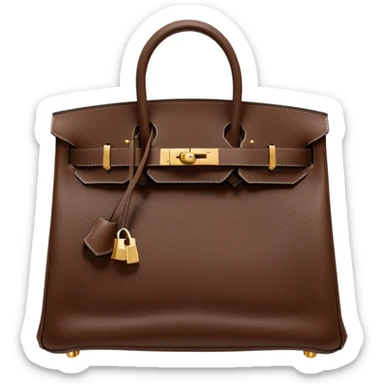 Birkin bag Hermes dark brown sticker