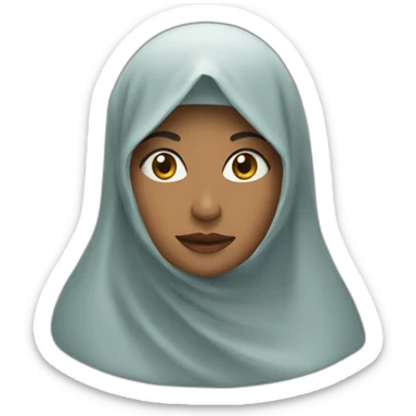 a woman wearing a veil sticker