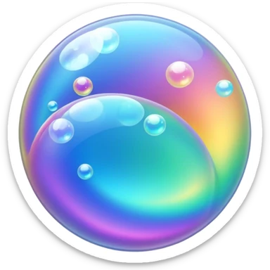 bubbles flowing sticker