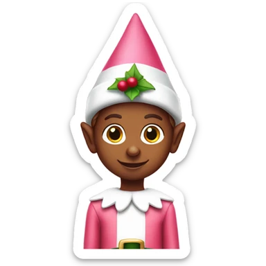 Elf on the shelf pink  sticker