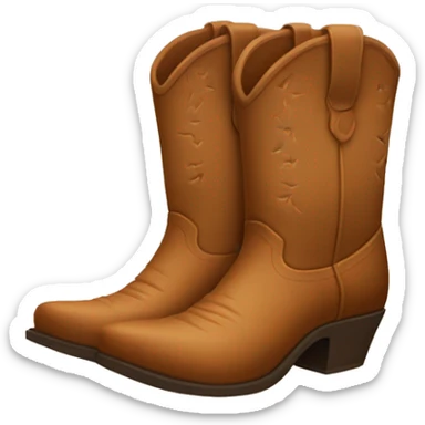 Light brown cowboy boots sticker