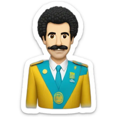 Borat, kazakhstan flag sticker