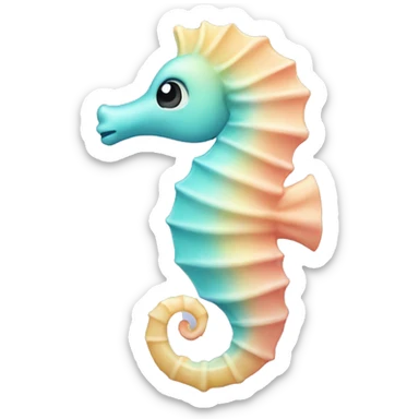 Pastel seahorse sticker
