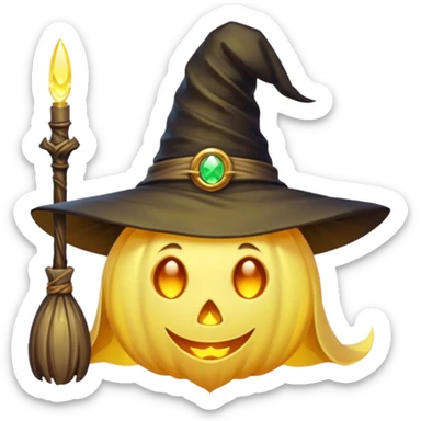witch stuff yellow sticker