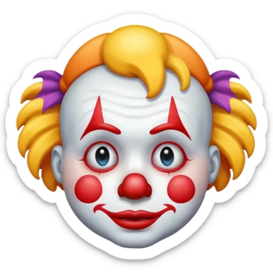 Sad clown emoji sticker