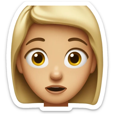 Shocked girl sticker