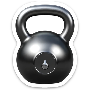 kettlebell with shine effect sticker