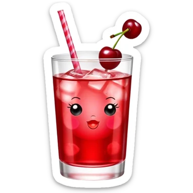 Shirley temple soda with cherry sticker