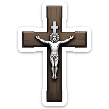 Create more catholic cross emojis more simple and clean but now Catholic  keep it black and white sticker
