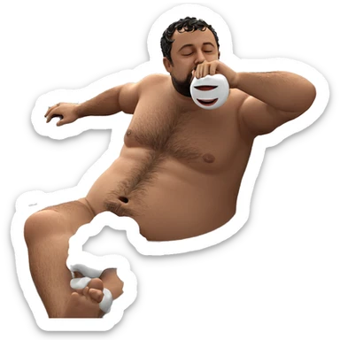 relaxing in a bath sticker