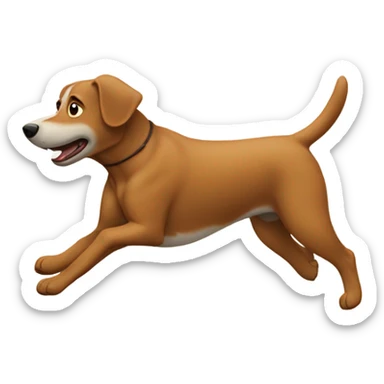 perro faraon marron corriendo a una lieb sticker