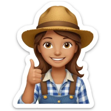 tia granjera dando like granjera  campo sticker