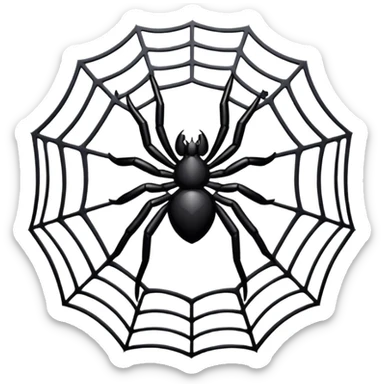 goth black spiderweb sticker