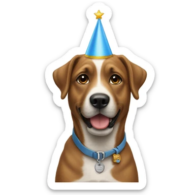 Un chien qui fête son anniversaire sticker