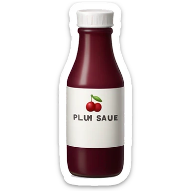 bottle of plum sauce sticker