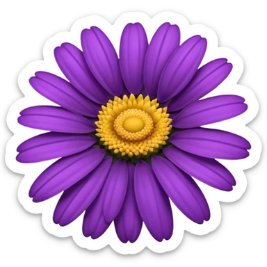 purple daisy flower sticker