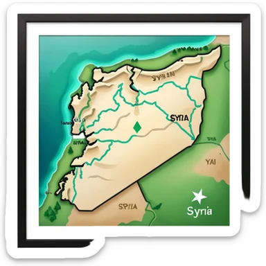 Syria in green sticker
