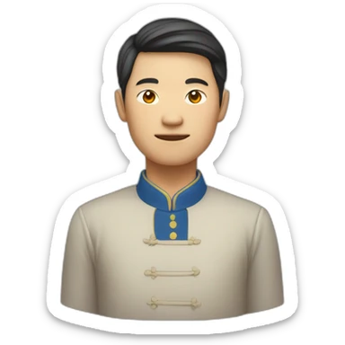 Un homme chinois de couleur de peau sticker