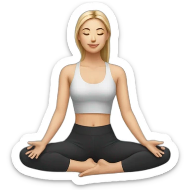 Yoga wear sticker