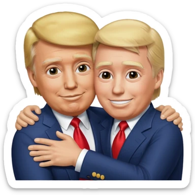 Donald Trump naked, hugging P Diddy sticker