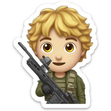 Bts con un arma sticker