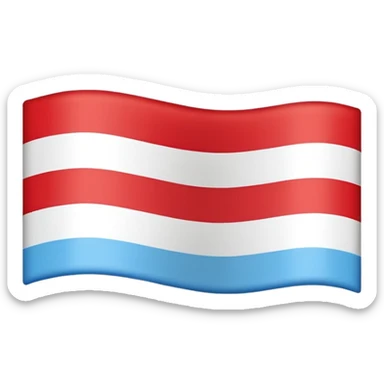 Upside down of Luxembourg's flag sticker