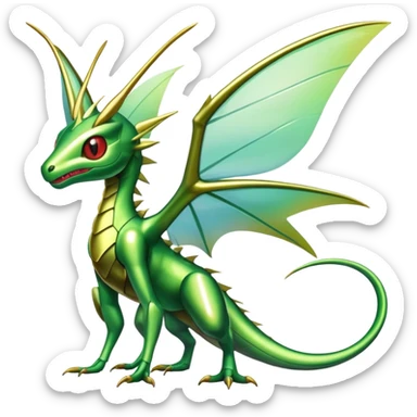 Shiny Exotic Flygon-Scyther-Hybrid-Creature sticker