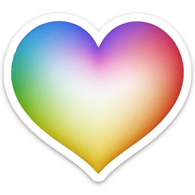 rainbow heart  sticker