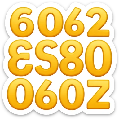 un emoji six seven sticker