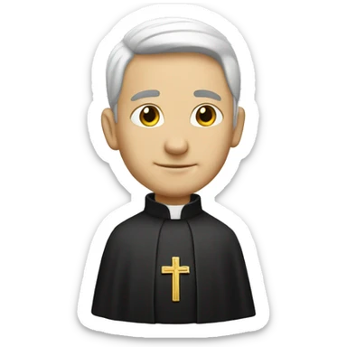 white catholic preist sticker