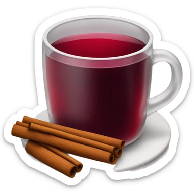 A cup of hot mulled wine. sticker