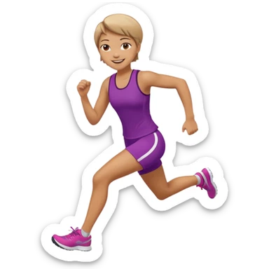 run girl sticker
