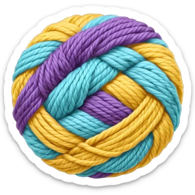 colorful ball of yarn sticker