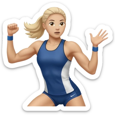 track and field throwing event female  sticker