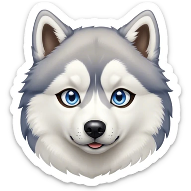 Husky one blue eye one brown eye sticker