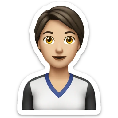 Female brunette physical education teacher sticker