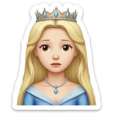 princess choking herself with hands around neck sticker